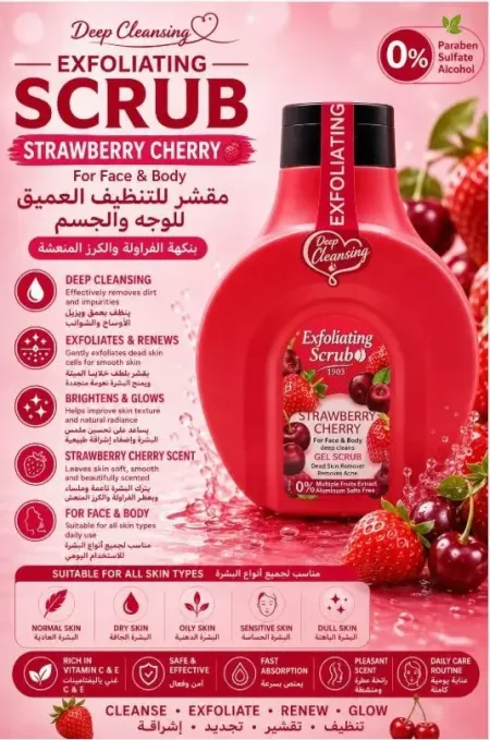 المُقشّر الماسي بالفراولة والتوت🍓🫐