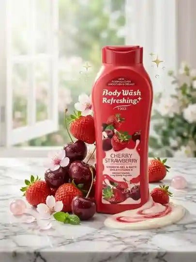 غسول للجسم بالكرز والفراولة🍓🍒